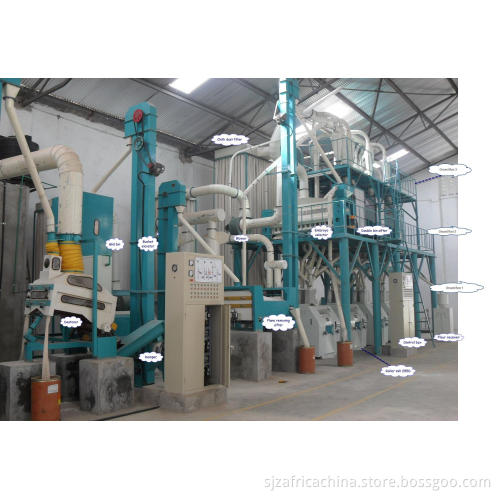 50t/D Maize Flour Mill/ Maize Mill (50TPD) Machine